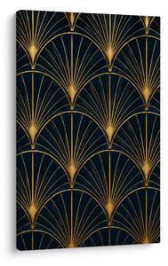 Quadro su tela – Geometria elegante in oro