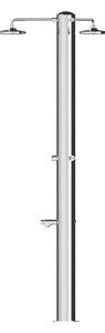 Doccia da Giardino Tripla 3 Temporizzatori e Lavapiedi ATI Docce MUL-3P Inox Anodizzato