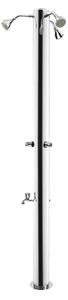 Doccia da Giardino Tripla 3 Rubinetti e Lavapiedi ATI Docce MUL-3R Inox Anodizzato