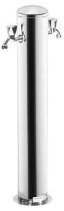 Doccetta Lavapiedi da Giardino con 2 Rubinetti ATI Docce LAV 2R Inox Anodizzato