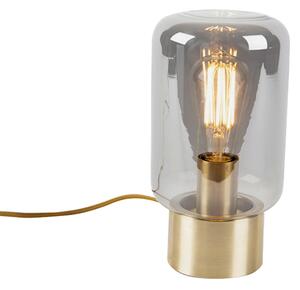 Lampada da tavolo di design in ottone con vetro fumé - Bliss Cute