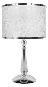 Lampada da tavolo bianca con fusto in cristallo 60 watt e27 - Gt Luce