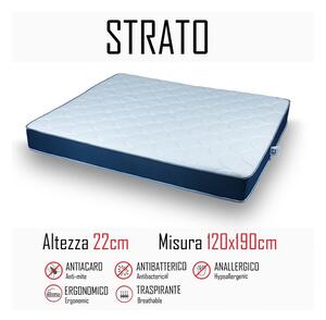 Materasso strato 120x190 in poliuretano alto 22cm - Gt Materassi