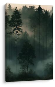 Quadro su tela – Foresta silenziosa nella foschia