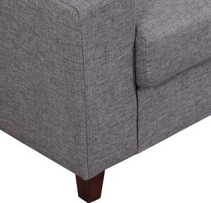 Divano a 2 Posti in Lino Grigio 146x78x84 cm