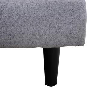 Divano Letto 3 Posti Multi posizione in Velluto Grigio 184x86x82 cm
