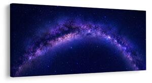 Quadro su tela – Bagliore cosmico nei toni blu e viola