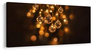 Quadro su tela – Sfere scintillanti nel bokeh caldo