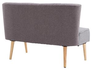 Divano 2 Posti Stile Nordico Grigio Chiaro 117x56.5x77 cm