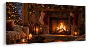 Quadro su tela – Interno festivo con calze