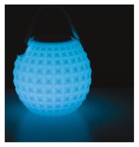 Lampada portatile bianca a led rgb con speacker bluetooth incorporato tonda - Gt Luce