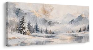 Quadro su tela – Cime innevate sopra acque tranquille