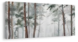 Quadro su tela – Foresta silenziosa nella foschia