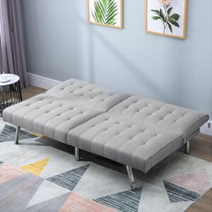 Divano Letto 2 Posti 98x181x79 cm in Tessuto Grigio