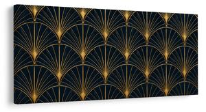 Quadro su tela – Ornamento lussuoso blu e oro