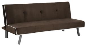 Divano Letto 2 Posti in Tessuto 170x76x72,5 cm Marrone