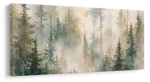 Quadro su tela – Abetaia sognante nella foschia
