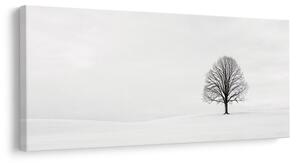 Quadro su tela – Albero della vita solitario nella neve