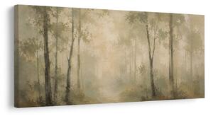 Quadro su tela – Foresta silenziosa nella foschia mattutina