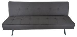Divano Letto 3 Posti 83x74x175 cm in Tessuto Motti Darcy Grigio Chiaro