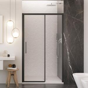 Porta doccia scorrevole con profili neri cristallo 6mm h195 anticalcare lagoa - Olimpo Docce