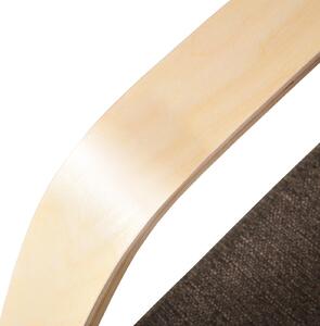 Divano 2 Posti 112x79x80 cm in Legno e Tessuto Grigio