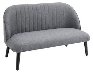 Divano 2 Posti 114x57x70 cm in Tessuto Grigio