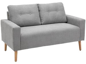 Divano 2 Posti in Tessuto 15x76x88 cm Grigio