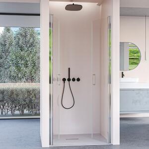 Porta doccia con due ante saloon in cristallo trasparente h195 6mm dobla - Olimpo Docce