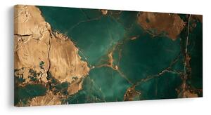 Quadro su tela – Lussuosa composizione marmorea verde e oro