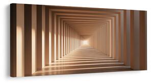 Quadro su tela – Corridoio geometrico con luce