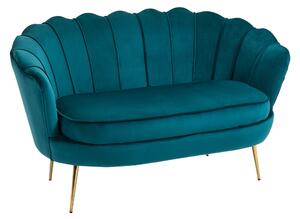 Divano 2 Posti 130x77x77 cm in Velluto Verde