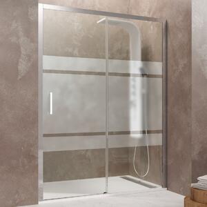 Porta doccia serigrafata scorrevole h195cm 8mm aktual frost - Olimpo Docce