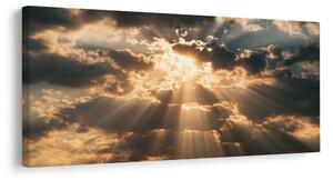 Quadro su tela – Sole drammatico dietro le nuvole