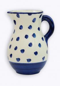 Caraffa in ceramica blu e bianca Dots, 1,2 l - Tierra Bella