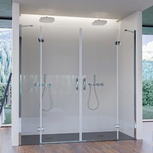 Porta doccia con due porte battenti trasparente 8mm regina - Olimpo Docce