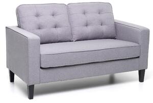 Divano 2 Posti 145x78x95 cm in Tessuto Grigio