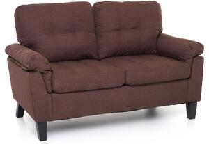 Divano 2 Posti 145x78x95 cm in Tessuto Marrone