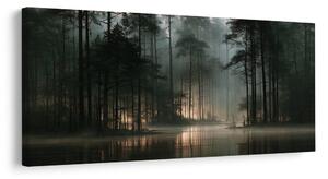 Quadro su tela – Nebbia mattutina nel bosco
