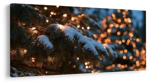 Quadro su tela – Luci natalizie sulla neve