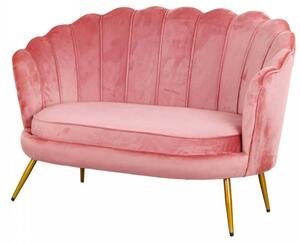 Divano 2 Posti 128x85 cm in Velluto Magenta