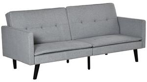 Divano Letto 2 Posti 198x81x81 cm in Tessuto Grigio