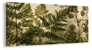 Quadro su tela – Composizione vintage di foglie boschive
