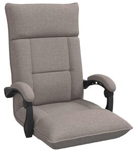 VidaXL Poltrona regolabile in tessuto color taupe