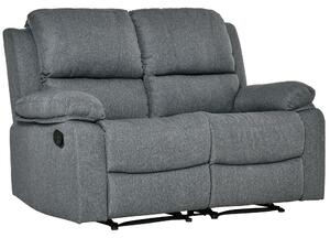Divano 2 Posti 141,5x95x94,5 cm in Tessuto Grigio