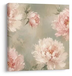 Quadro su tela – Romantici fiori di peonia
