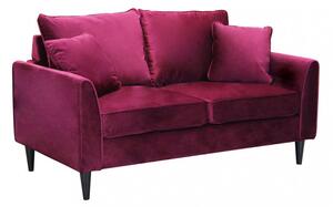 Divano 2 Posti Chandler 152x81x89 h cm in Velluto Rosso