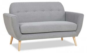 Divano 2 Posti Burton 147x79x86 h cm in Tessuto Grigio chiaro