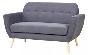 Divano 2 Posti Burton 147x79x86 h cm in Tessuto Grigio scuro