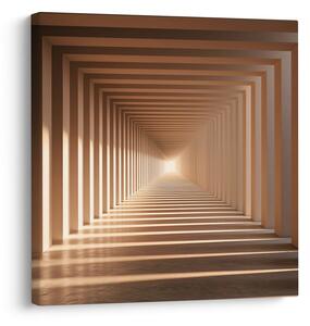 Quadro su tela – Tunnel prospettico color bronzo